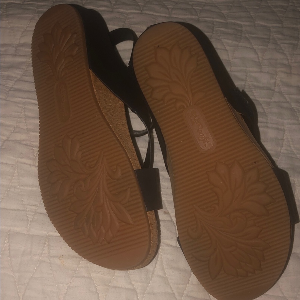 Eurosoft Gianetta Women's Black Slingback Thong Sandals US 9M Adjustable Straps - Picture 5 of 10